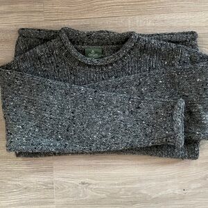 Aran Wollen Mills Gray Wool Roll Neck Sweater